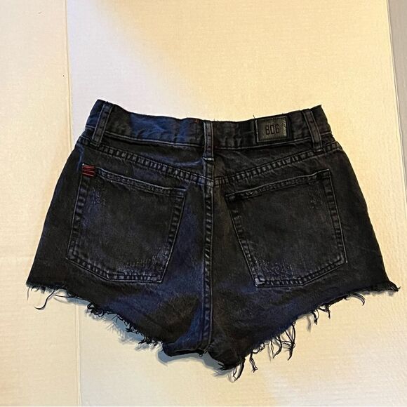 BDG Faded Black High Rise Frayed Booty Shorts 27 - Picture 6 of 11